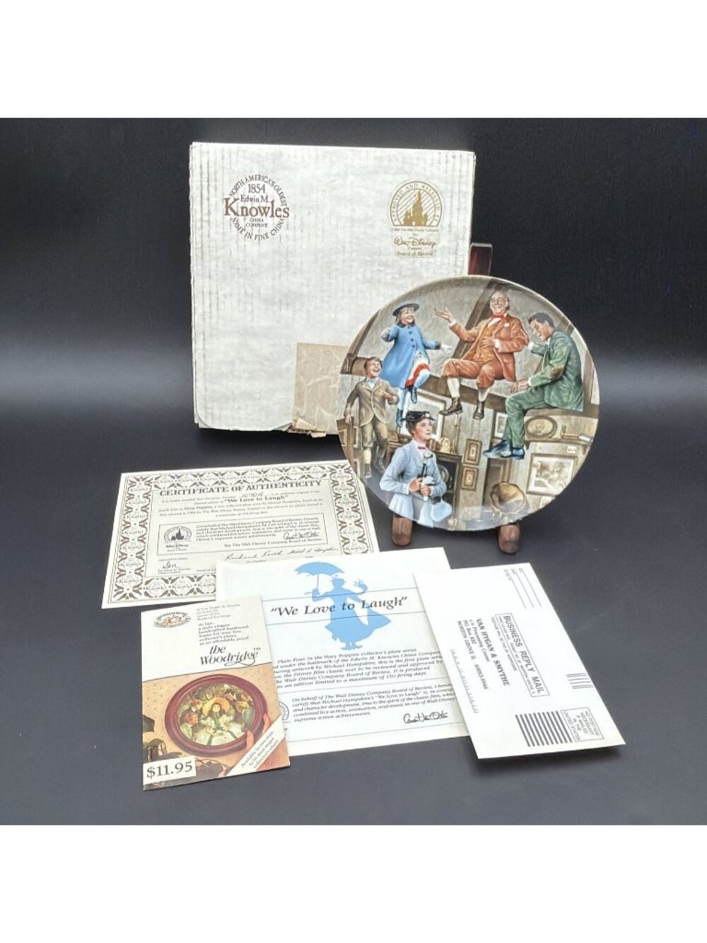 Mary Poppins We Love to Laugh Knowles Plate, Complete with certificate & box